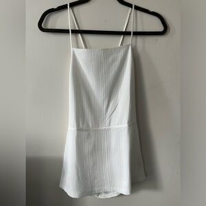 THEORY Cotton-Silk Elegant White Sleeveless Top M
